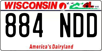 WI license plate 884NDD