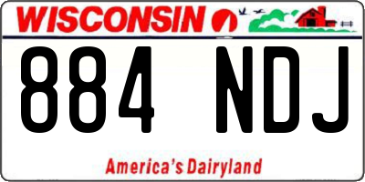 WI license plate 884NDJ