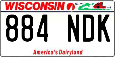 WI license plate 884NDK
