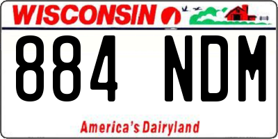 WI license plate 884NDM