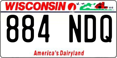 WI license plate 884NDQ