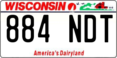 WI license plate 884NDT