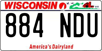 WI license plate 884NDU