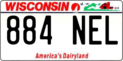WI license plate 884NEL