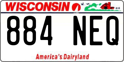 WI license plate 884NEQ
