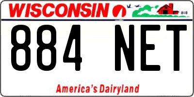 WI license plate 884NET