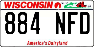 WI license plate 884NFD