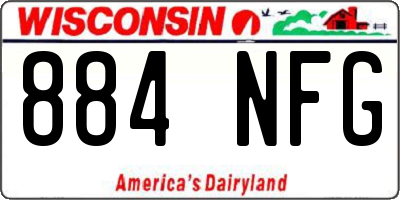 WI license plate 884NFG
