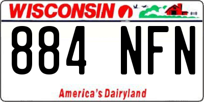 WI license plate 884NFN
