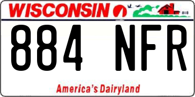 WI license plate 884NFR