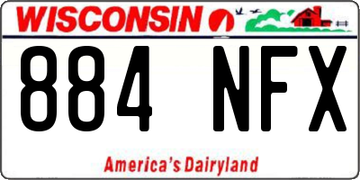 WI license plate 884NFX