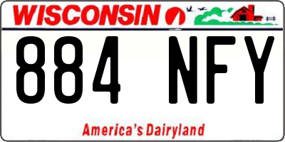 WI license plate 884NFY