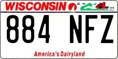 WI license plate 884NFZ