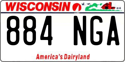 WI license plate 884NGA
