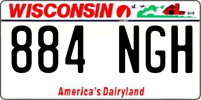 WI license plate 884NGH