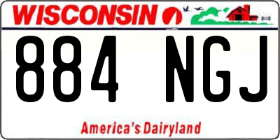 WI license plate 884NGJ