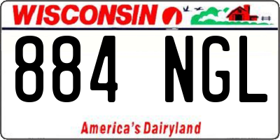 WI license plate 884NGL