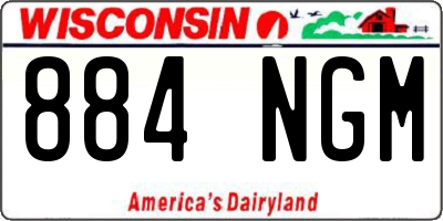 WI license plate 884NGM
