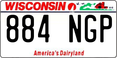 WI license plate 884NGP
