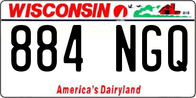 WI license plate 884NGQ