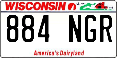 WI license plate 884NGR