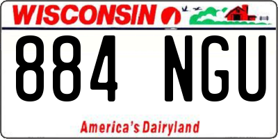 WI license plate 884NGU