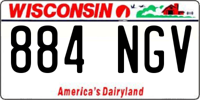 WI license plate 884NGV
