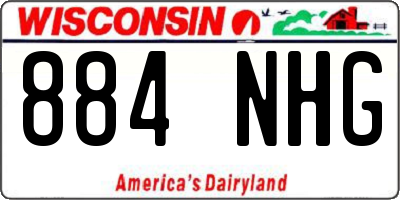 WI license plate 884NHG