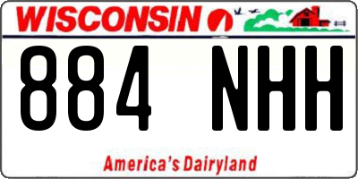 WI license plate 884NHH