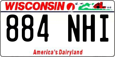 WI license plate 884NHI
