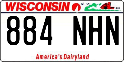 WI license plate 884NHN