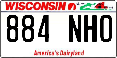 WI license plate 884NHO