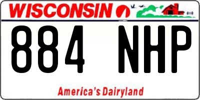 WI license plate 884NHP