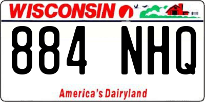 WI license plate 884NHQ