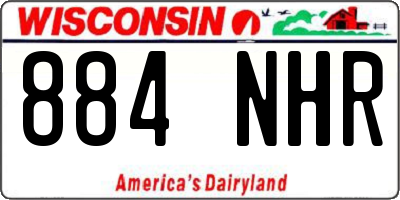 WI license plate 884NHR