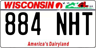 WI license plate 884NHT