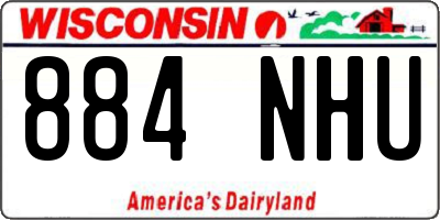 WI license plate 884NHU
