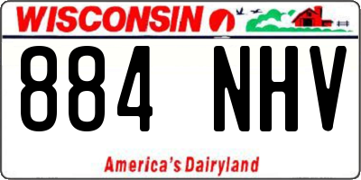 WI license plate 884NHV