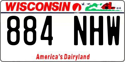 WI license plate 884NHW