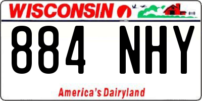 WI license plate 884NHY