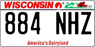 WI license plate 884NHZ