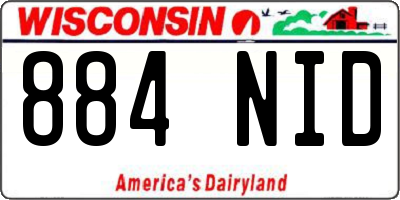 WI license plate 884NID
