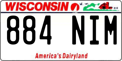 WI license plate 884NIM