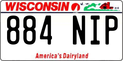 WI license plate 884NIP