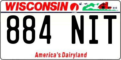 WI license plate 884NIT