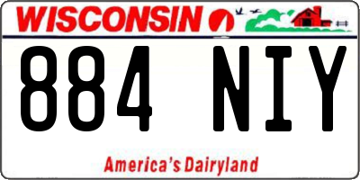WI license plate 884NIY