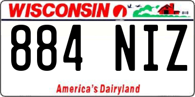 WI license plate 884NIZ