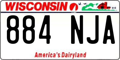 WI license plate 884NJA