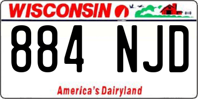 WI license plate 884NJD