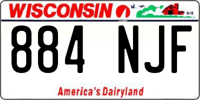 WI license plate 884NJF